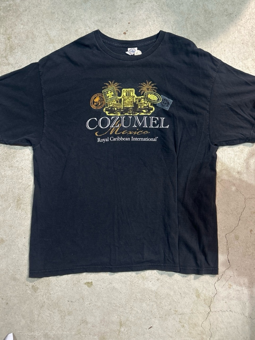 Vintage Royal Caribbean Cozumel Black Graphic T-Shirt